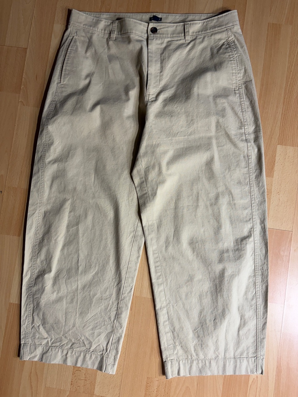 J. Crew Barrel Leg Pant In Cotton Linen Blend in Coastal Khaki 31 - Picture 6 of 14